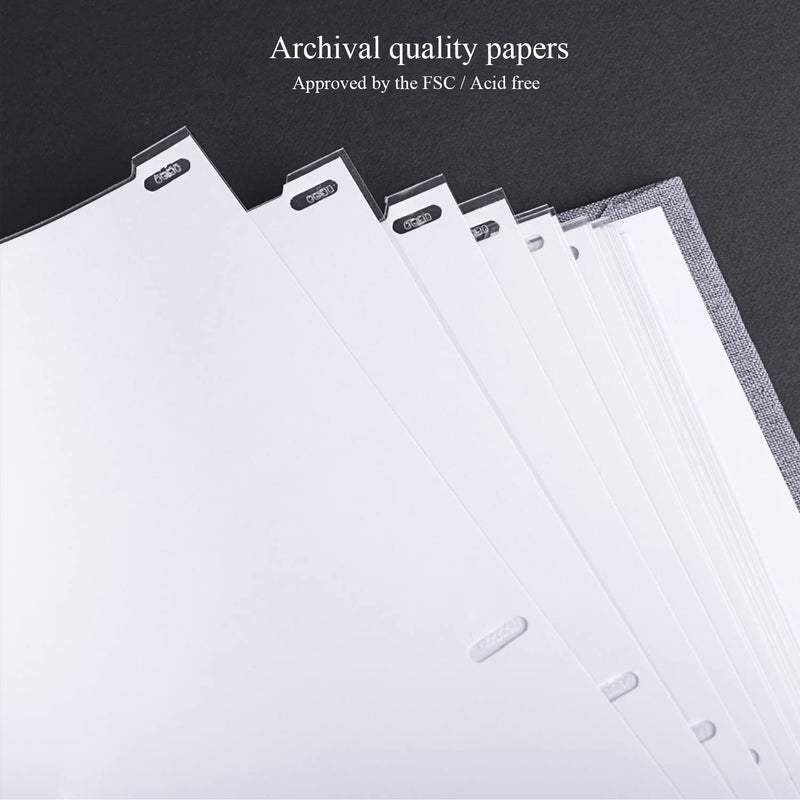 1DOT2 Photo Album with Writing Space 50 Pages 4x6 Photos Hold 200 or 5x7 Pictures Hold 100, Linen Cover Small Photo Book Albums with Memo for Anniversary Wedding Baby (Cyan Blue) - Image 5