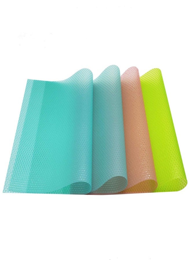 Cafurty 4 Pcs Refrigerator Mats, Fridge Mats Can Be Cut Refrigerator Pads Fridge Pads Vegetable Fruits Fresh Pad Drawer Table Placemats Cabinet Protective Pads Shelves Drawer Mats - Multicolor - Image 1