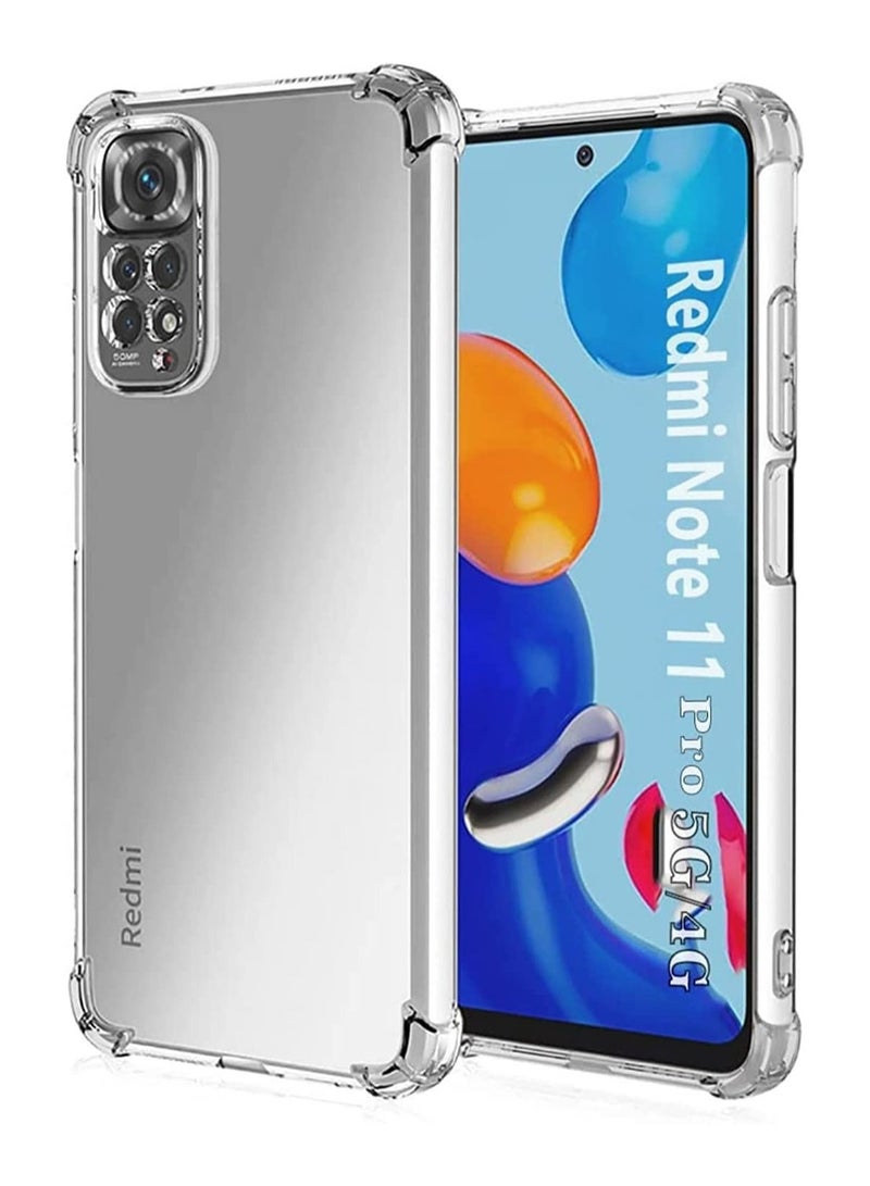 Silicone Transparent TPU Gorilla Anti-shock Camera Shockproof Corners Protector for Xiaomi Redmi Note 11S / Note 11 (4G) - Clear