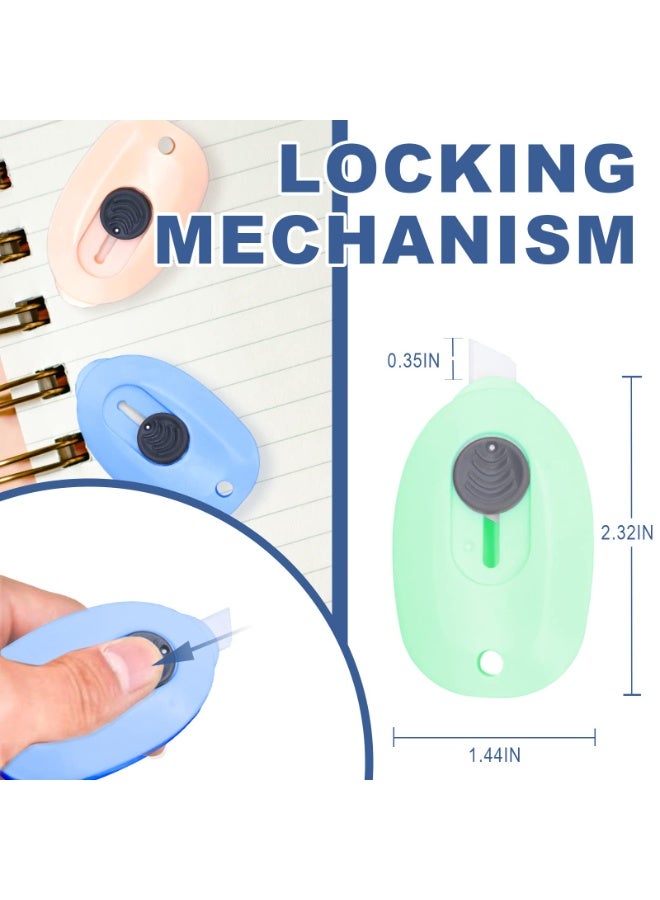 3 Pack Mini Ceramic Box Cutter – Retractable Safety Utility Knife with Ceramic Blades and Keychain Hole for Package Opening Office Home Use - Image 4