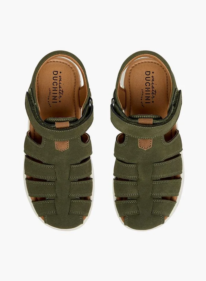 Mister Duchini Boys Hook and Loop Strap Sandals