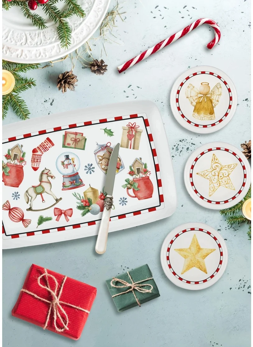 The Mia Globe New Year Series Cake Plate Set of 6 19 cm NEW029