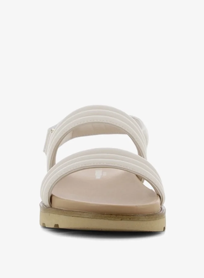 اس جي Women's Quilted Sandals with Hook and Loop Closure