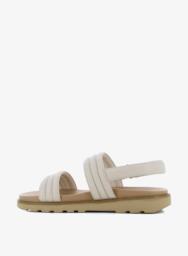 اس جي Women's Quilted Sandals with Hook and Loop Closure