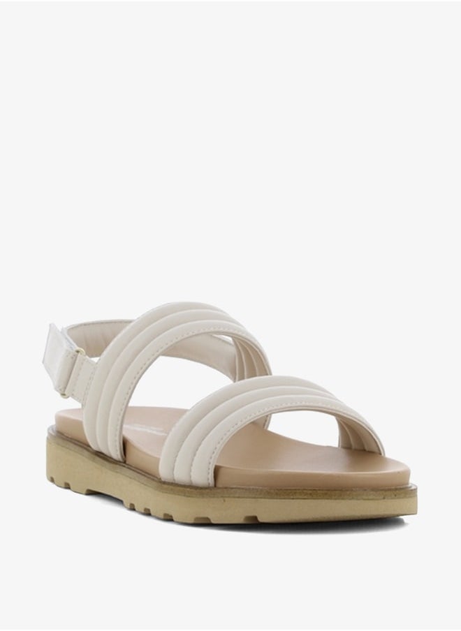 SJ - Women's Quilted Sandals with Hook and Loop Closure - Image 1