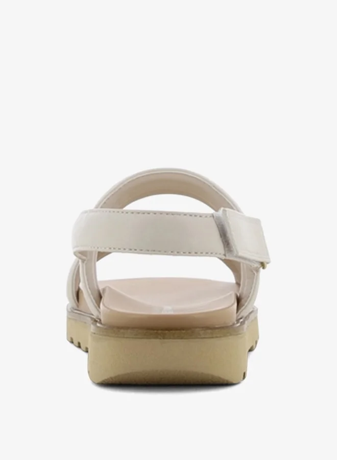 اس جي Women's Quilted Sandals with Hook and Loop Closure