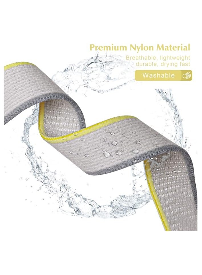 Band Nylon 20MM Band For Samsung Gear Sport/Watch 6/Watch 4 5 /Watch 5 Pro/S2 classic/active 2 40mm 44mm/Amazfit GTS 3/ GTS 4/GTS4 Mini/Bip 3 Pro/GTS2/Bip u (Off White/Yellow) - Image 2