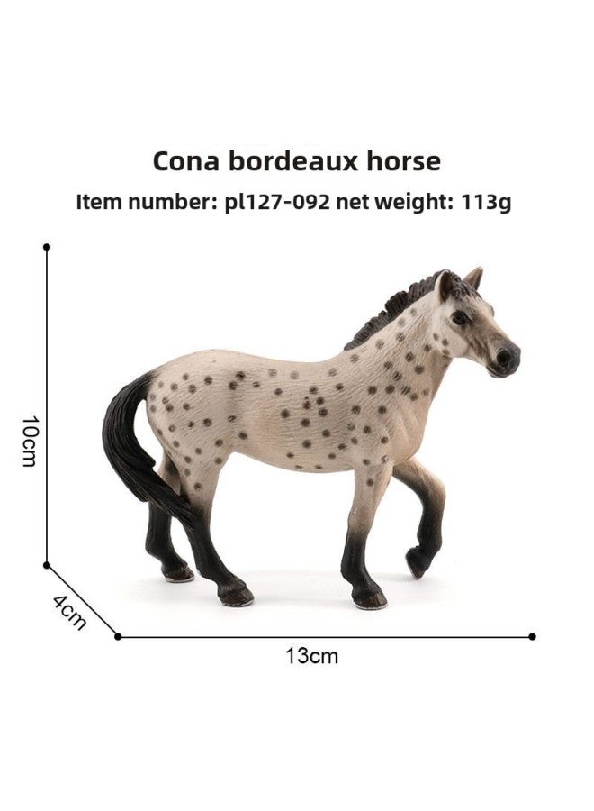 Solid Simulation Animal Model Horse Horse Horse Horse Horse Black Horse Horse Children's Cognitive Toys Animal Model Horse Ornaments-Color:Knapostin Stallion 092 - Image 1