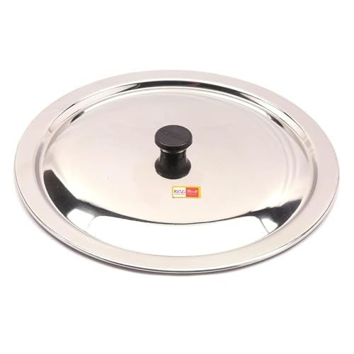 KCL Stainless Steel Ciba Tope Cover/Tope Cover/Handi Cover/Kadai Cover/Saucepan Cover with Nob - 1 Unit (Diameter- 34cm) - Image 1