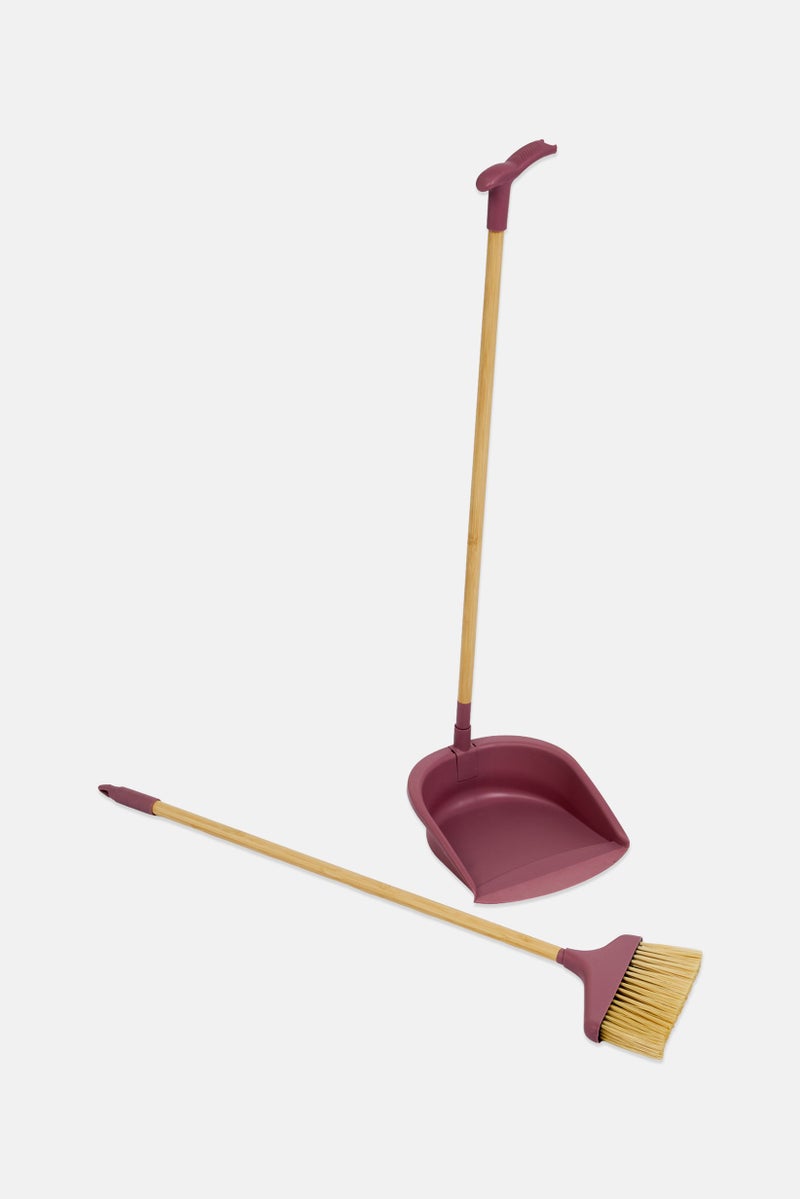 Bombay 2 Pieces Broom And Dust Pan Cleaning Set, Multicolor - Image 2
