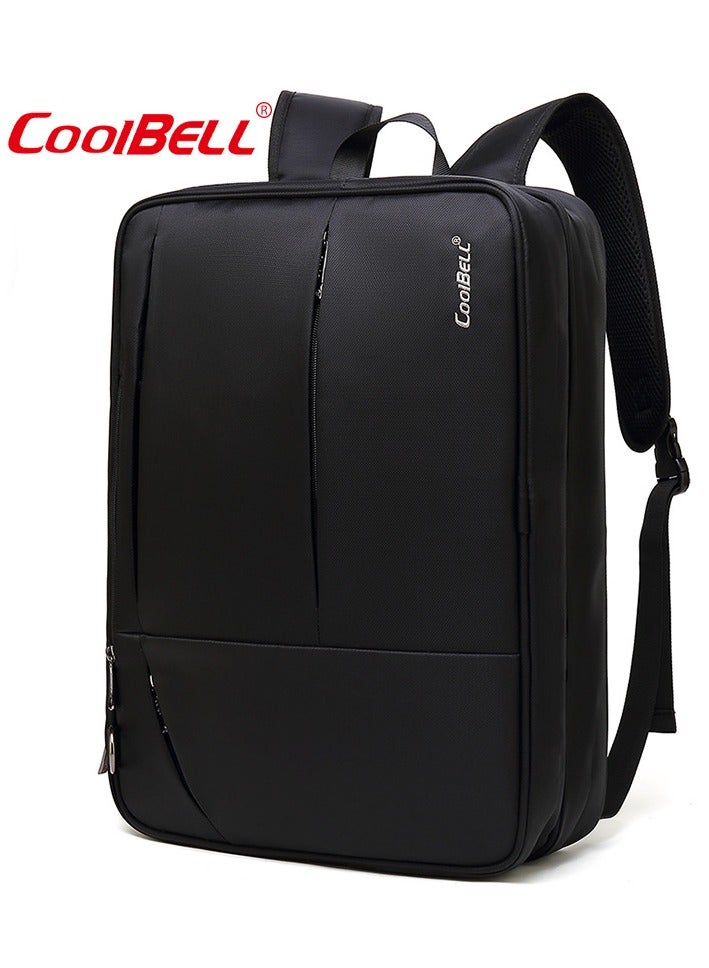 CoolBELL Men's Large Capacity Outdoor Backpack Multi-Functional Laptop Bag Briefcase Black - Image 1