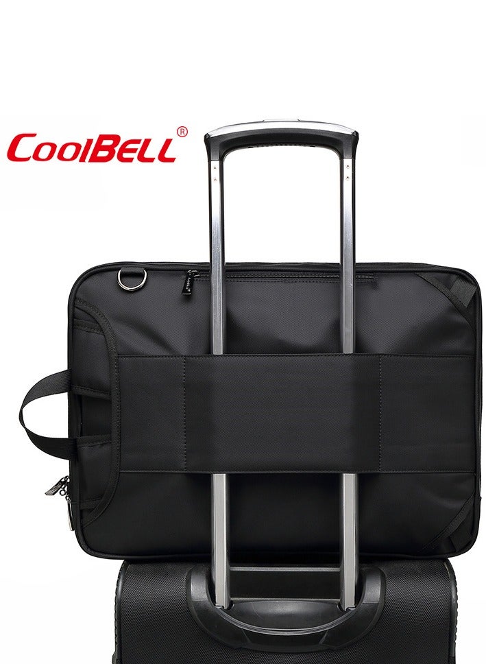 CoolBELL Men's Large Capacity Outdoor Backpack Multi-Functional Laptop Bag Briefcase Black - Image 5