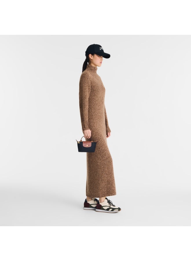 لونج شامب Le Pliage الأصلي يأتي في حقيبة صغيرة مع مقبض وحزام الكتف السوداء - قماش المعاد تدويره - Image 2