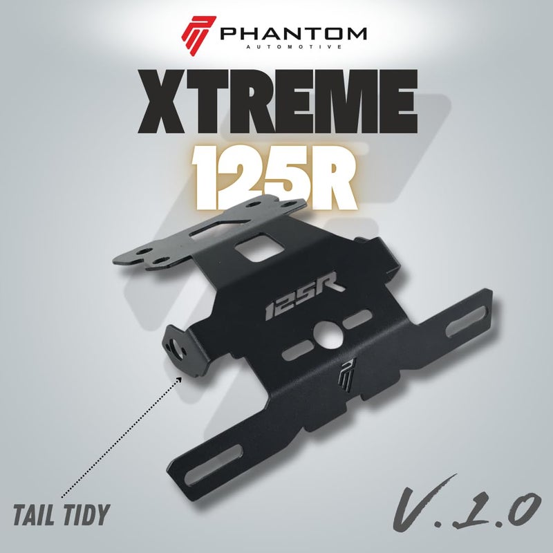PHANTOM مجموعة فانتوم بريميوم لتعديل الذيل لـ Xtreme 125R | مجموعة إزالة الفندر الخلفي لمظهر رياضي نظيف | حامل لوحة أرقام معدني متين مع توافق LED | تركيب سهل لـ Hero Xtreme 125R V1.0 - Image 2