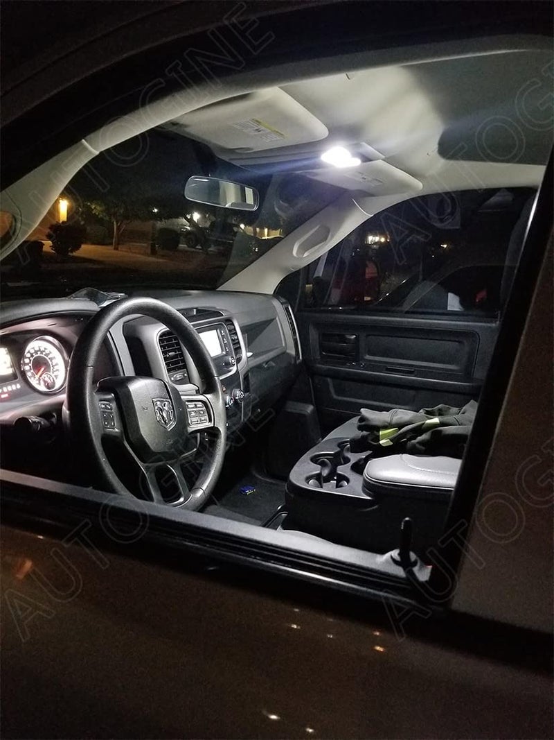 AUTOGINE 12 Piece White Interior LED Lights Kit for Dodge Ram 2009 2010 2011 2012 2013 2014 2015 2016 2017 2018 Super Bright 6000K Interior LED Light Bulbs Package + Install Tool - Image 5