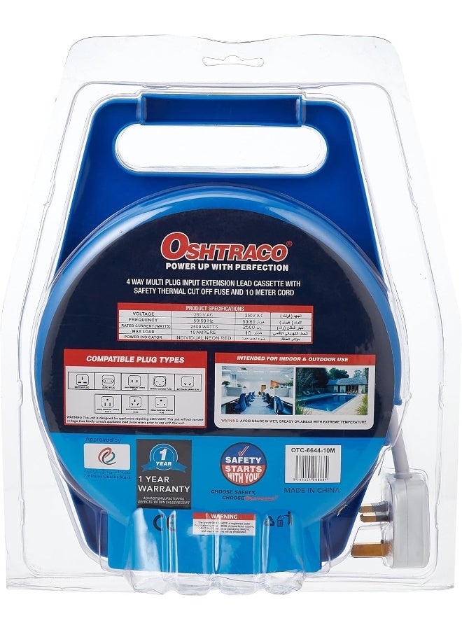 OSHTRACO بكرة كابل أوشتراكو 4 طرق مع سلك بطول 10 متر - Image 3