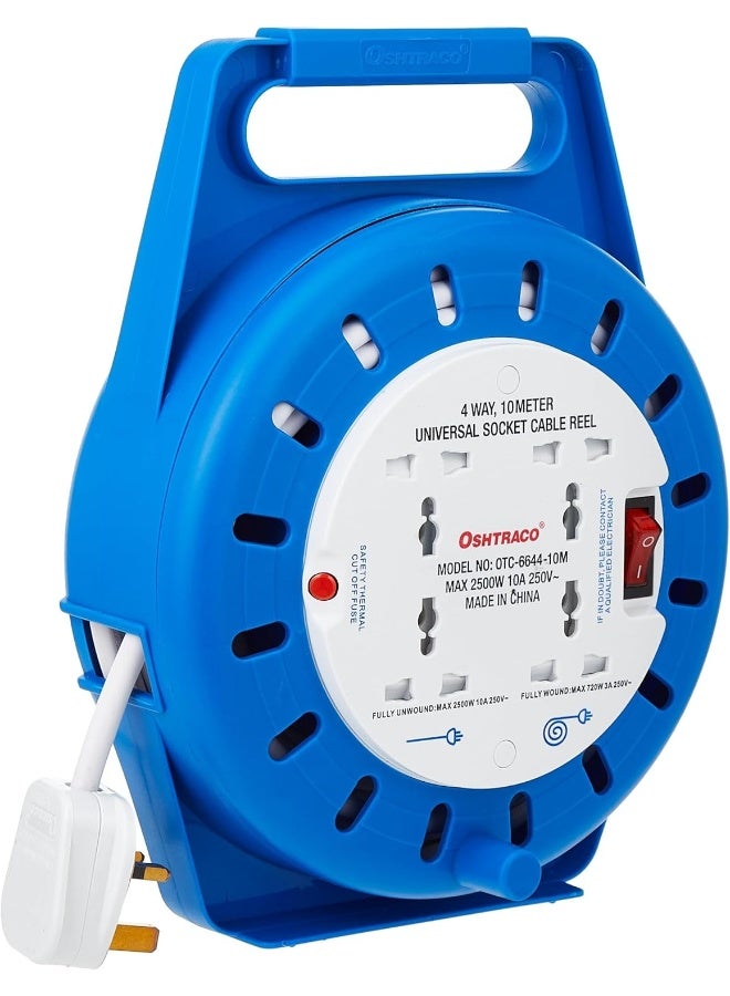 OSHTRACO بكرة كابل أوشتراكو 4 طرق مع سلك بطول 10 متر - Image 4