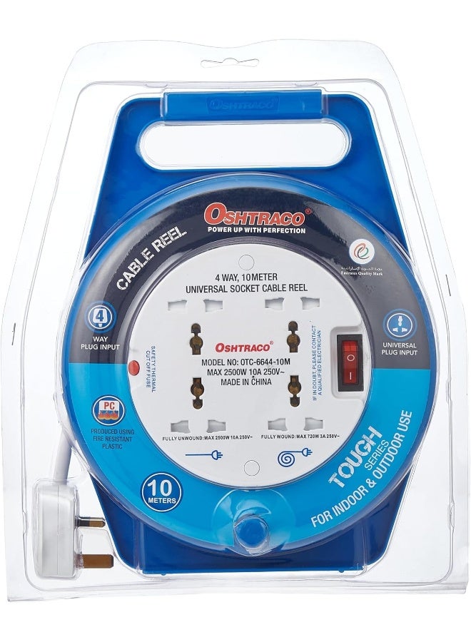 OSHTRACO بكرة كابل أوشتراكو 4 طرق مع سلك بطول 10 متر - Image 1