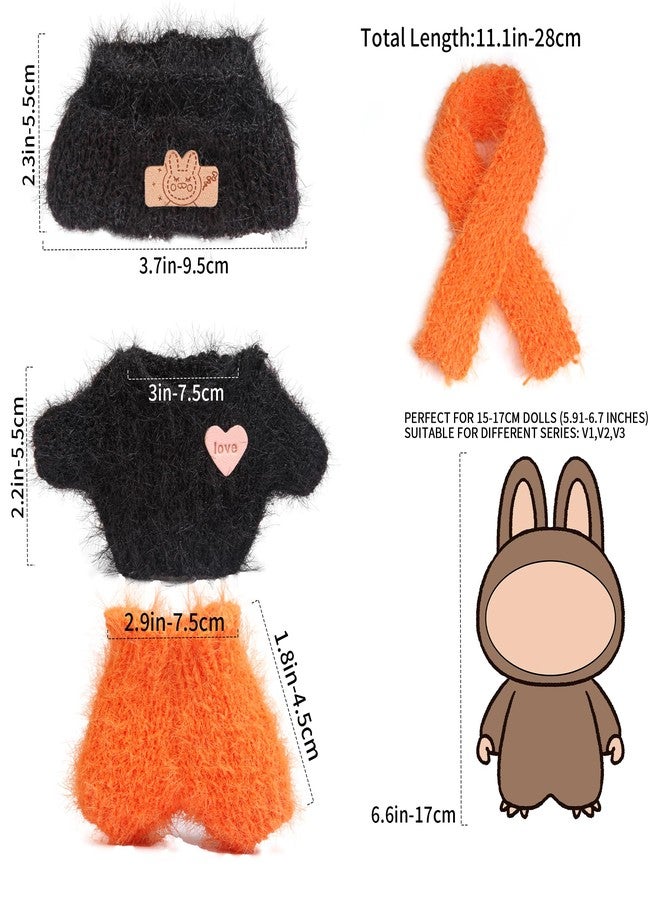 Voccim 17cm Doll Outfits - 9 Piece 17 cm Doll Clothes Set Include Halloween Style+Classic Style, Accessories for 15cm/17cm, 2025 Original for Holiday (NoDoll) - Image 4