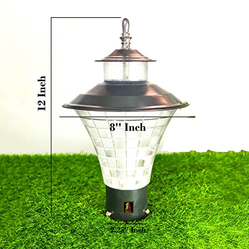 Lyse Decor Waterproof Decorative Outdoor Gate Light/Lamps/Exterior Light/Wall Light, Pole Light, Pillar Lamp, Garden Light (Pack of 2) - Image 5