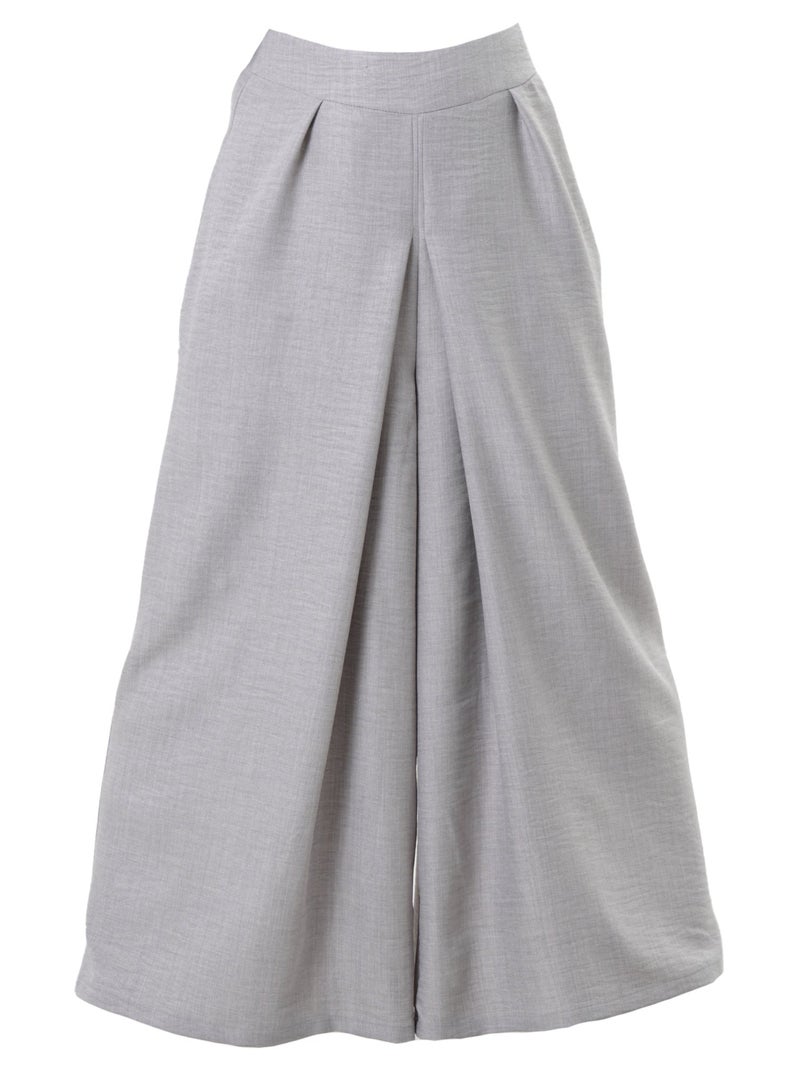 Metamorphoza Wide-Leg Pants With Front Pleats In Gray - Image 2