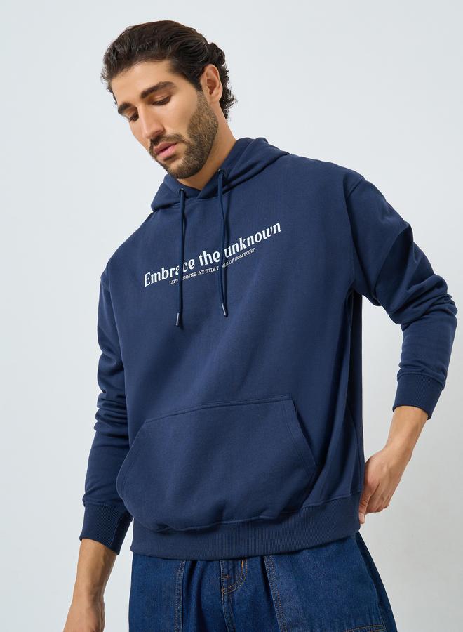 Styli Eco Earth Relaxed Fit Printed Fleece Hoodie - Image 3