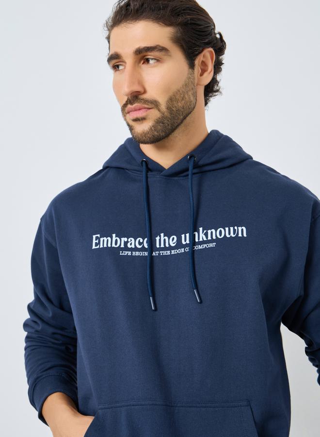 Styli Eco Earth Relaxed Fit Printed Fleece Hoodie - Image 1