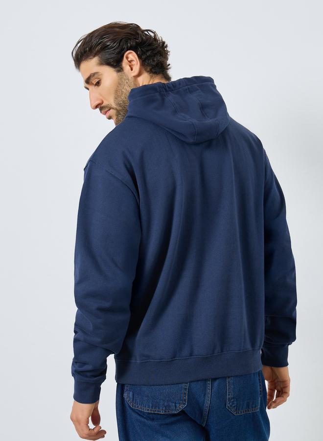 Styli Eco Earth Relaxed Fit Printed Fleece Hoodie - Image 4