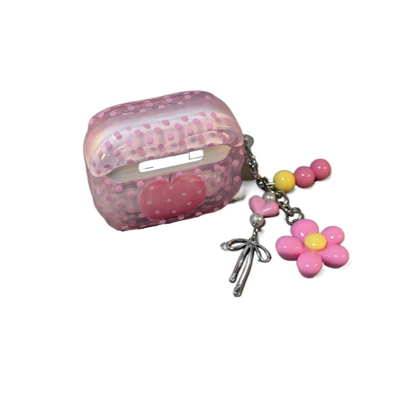 DGG Silicone Protective Case Compatible with AirPods Pro / AirPods 3 with Hard Shell and Keychain in Pink with Scratch Protection and Lightweight Daily Carry - Image 5