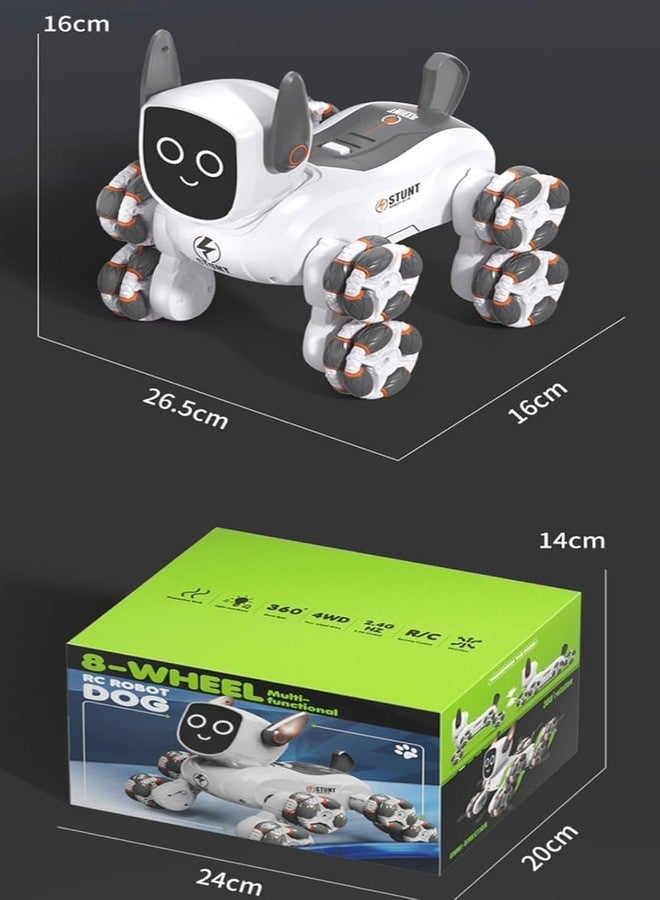 Exomoon 8WD Gesture Control RC Stunt Car for Kids - 2.4GHz Hand Sensor Remote Control Robot Toy with 360° Rotation,LED Lights,Dynamic Music - Rechargeable 8-Wheel Drive Hand Control Car for Boy & Girl - Image 3