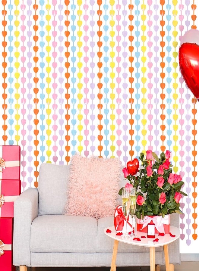 RoundFunny 2 Pack Colorful Heart Fringe Curtain 3.3 x 6.6 ft Tinsel Foil Curtain Hanging Streamers for Wedding Birthday Photo Props Backdrop Decorations Supplies - Image 5