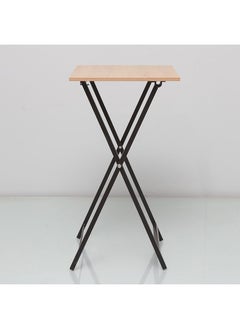 DANUBE HOME Mineo Foldable Side Table Multifunctional Living Room Table Side Table Modern Design Furniture For HomeL 48x36x66 cm Oak/ Black  - Image 5
