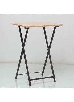 DANUBE HOME Mineo Foldable Side Table Multifunctional Living Room Table Side Table Modern Design Furniture For HomeL 48x36x66 cm Oak/ Black  - Image 3