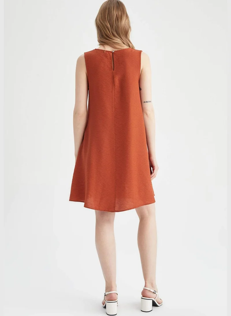 DeFacto Woman Flare Fit Short Sleeve Woven Dress
