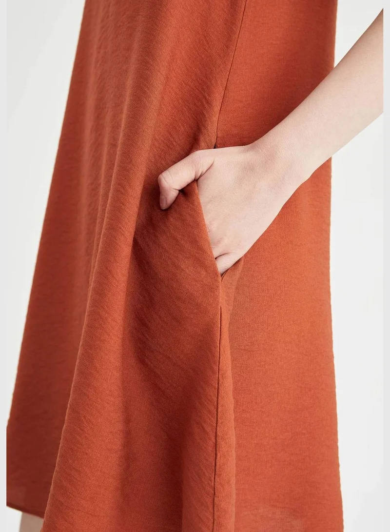 DeFacto Woman Flare Fit Short Sleeve Woven Dress