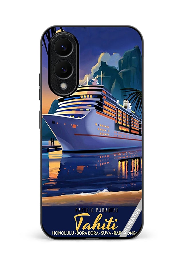 Protective Case Cover For Samsung Galaxy S25 Edge Pacific Paradise Design Multicolour