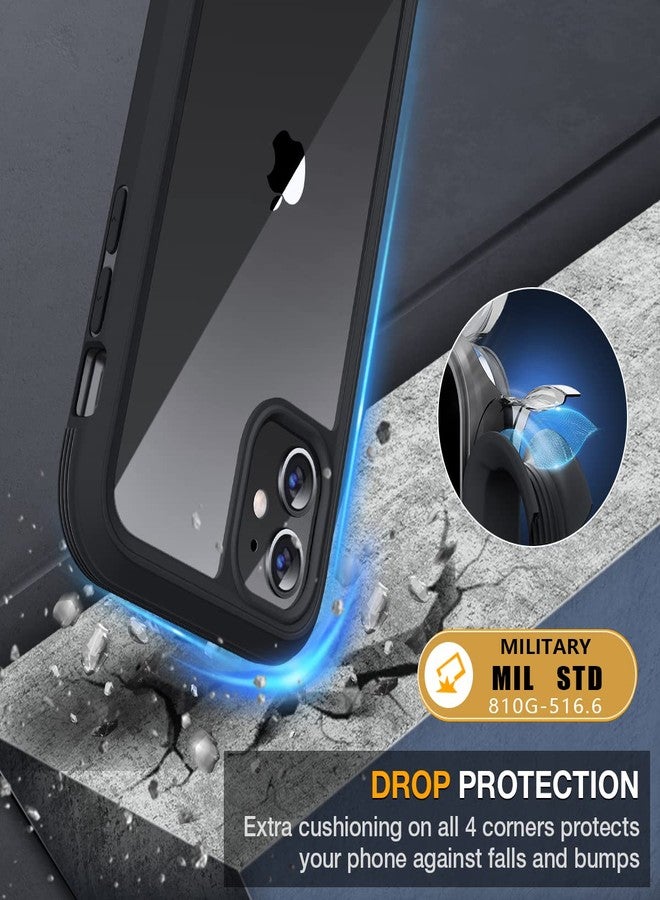 Miracase Glass Series Design for iPhone 11 Case 6.1 Inch 【2023 New】 Full Body Case with Built-in 9H Tempered Glass Screen Protector, Shockproof Bumper Case for iPhone 11 Cover (Black) - Image 3