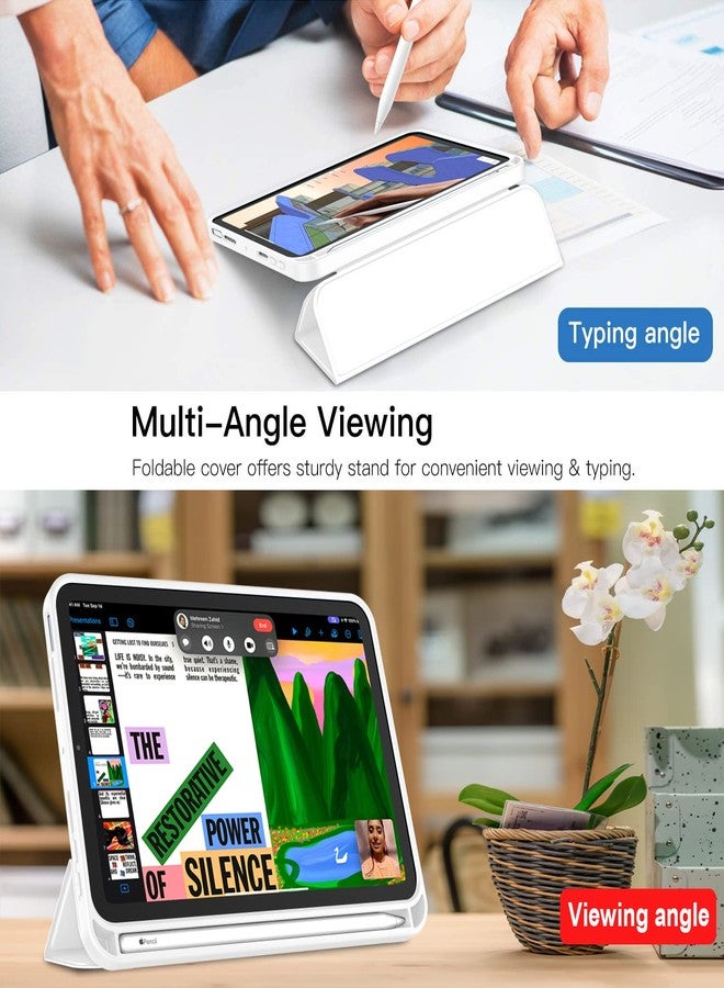 iMieet جراب iMieet الجديد لجهاز iPad Mini 6 (8.3 بوصة، موديل 2021)، جراب iPad Mini من الجيل السادس مع حامل قلم [يدعم شحن قلم iPad الثاني/الاقتران]، جراب ذكي ثلاثي الطي مع ظهر من مادة TPU الناعمة، أسود - Image 5