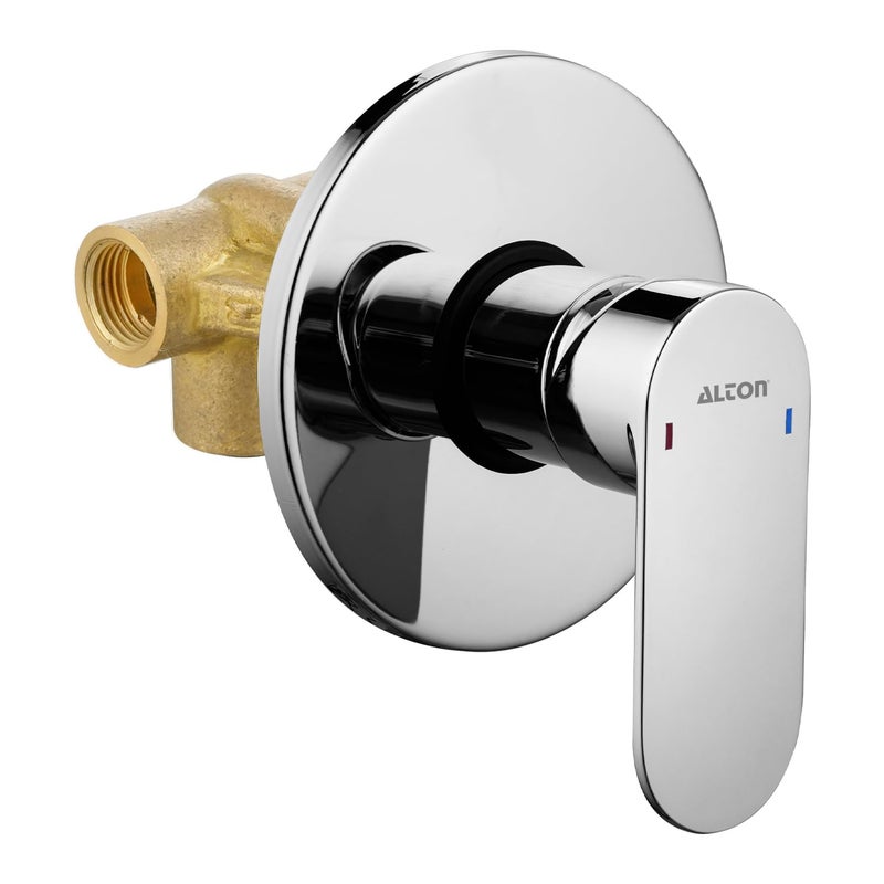 ALTON AXN9452 Brass Single Lever Concealed Shower System with 2 Inlets and 1 Outlet Bathroom Shower Taps Silver - Image 1