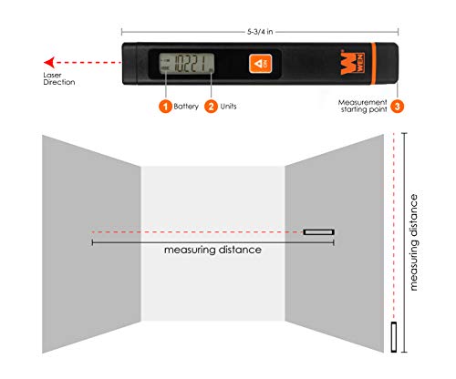 WEN 10110 Multi-Unit Pocket Laser Distance Measure - Image 2