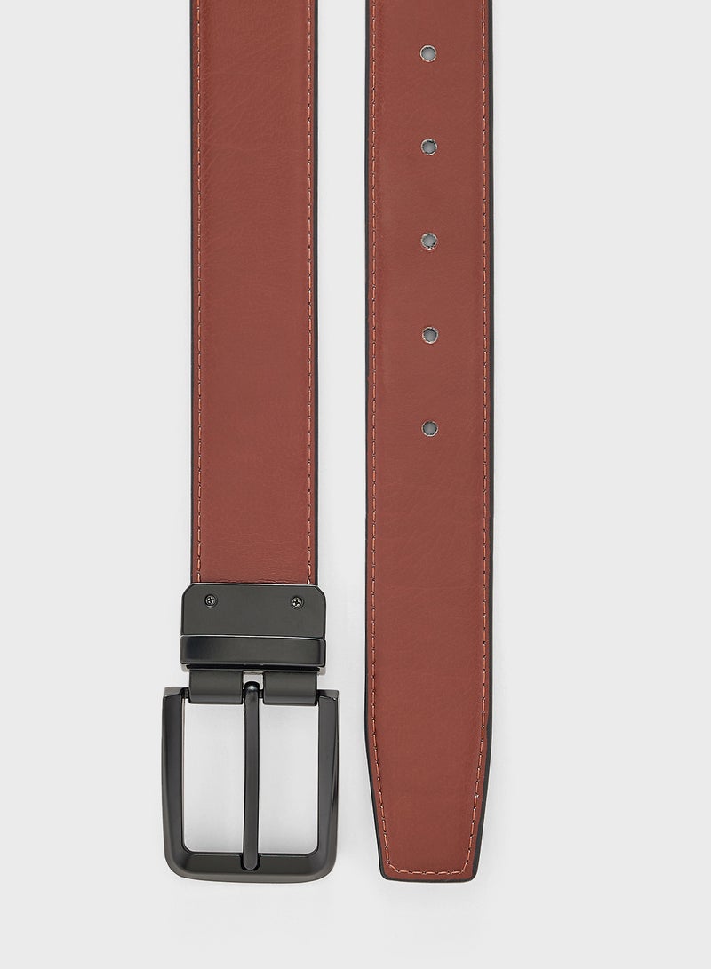 روبرت وود حزام رسمي جلدي أصلي قابل للعكس - Image 5