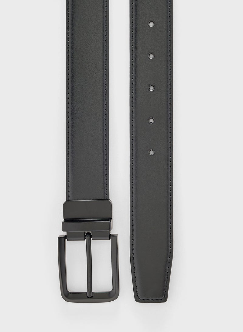 روبرت وود حزام رسمي جلدي أصلي قابل للعكس - Image 4