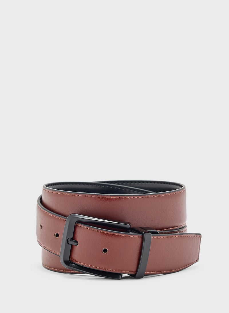 روبرت وود حزام رسمي جلدي أصلي قابل للعكس - Image 3