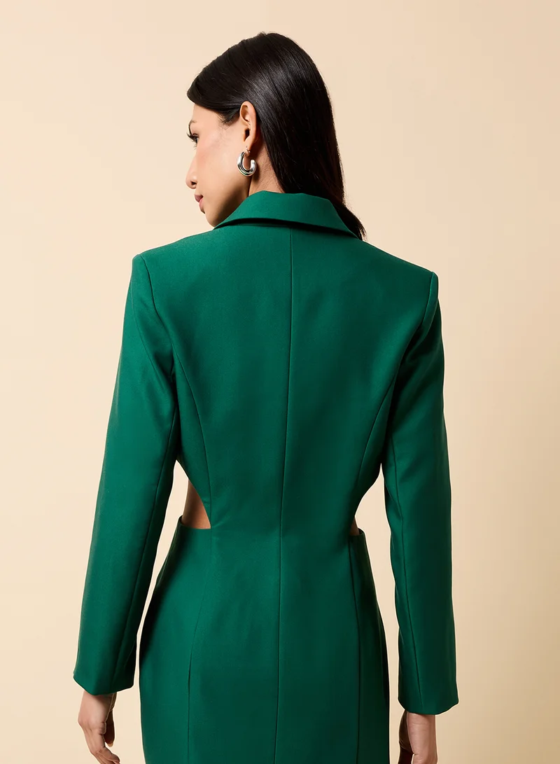 Little Mistress Side Cut Detail Blazer Mini Dress