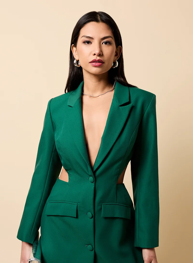 Little Mistress Side Cut Detail Blazer Mini Dress