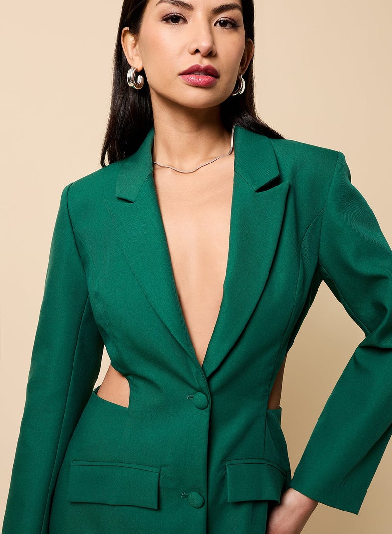 Little Mistress Side Cut Detail Blazer Mini Dress - Image 4