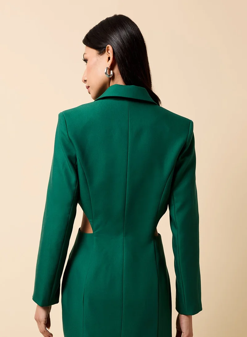 Little Mistress Side Cut Detail Blazer Mini Dress