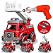 Toyk 4in1 Take Apart Toys Truck with Electric Drill DIY Assembly Fire Truck Toy Vehicles Kids STEM Building Educational Cars Toys Birthday Gifts for Age 3 4 5 6 7 8 Years Old Boys Girls - Image 3