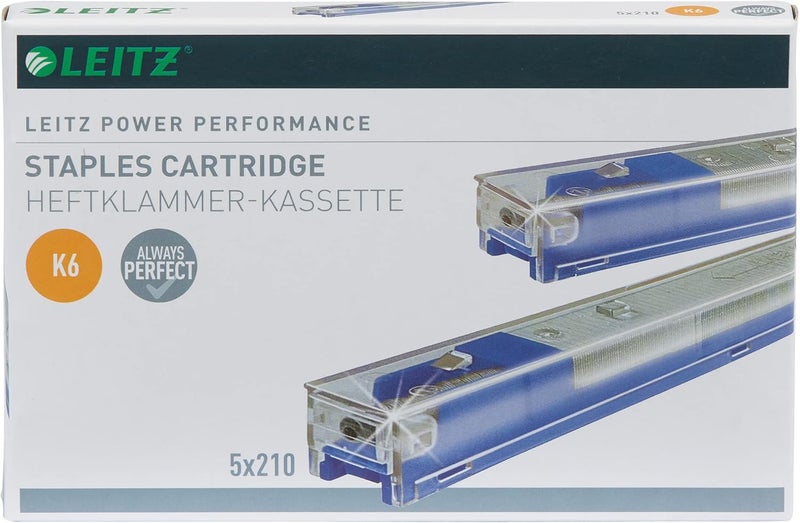 ليتز خرطوشة دباسة 55910000 K6 Power Performance، سعة 25 ورقة، فولاذ قوي، 1050 دباسة، طول 6 مم - أزرق - Image 3