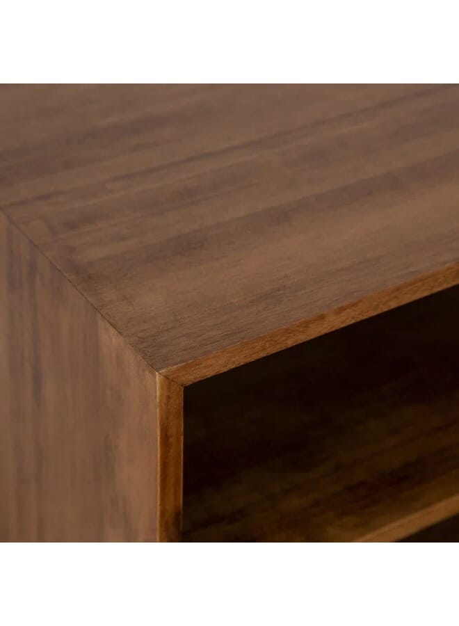 Home Gallery Natural Wood Floating Shelf With Drawer 48.5x30x30 cm - Image 3